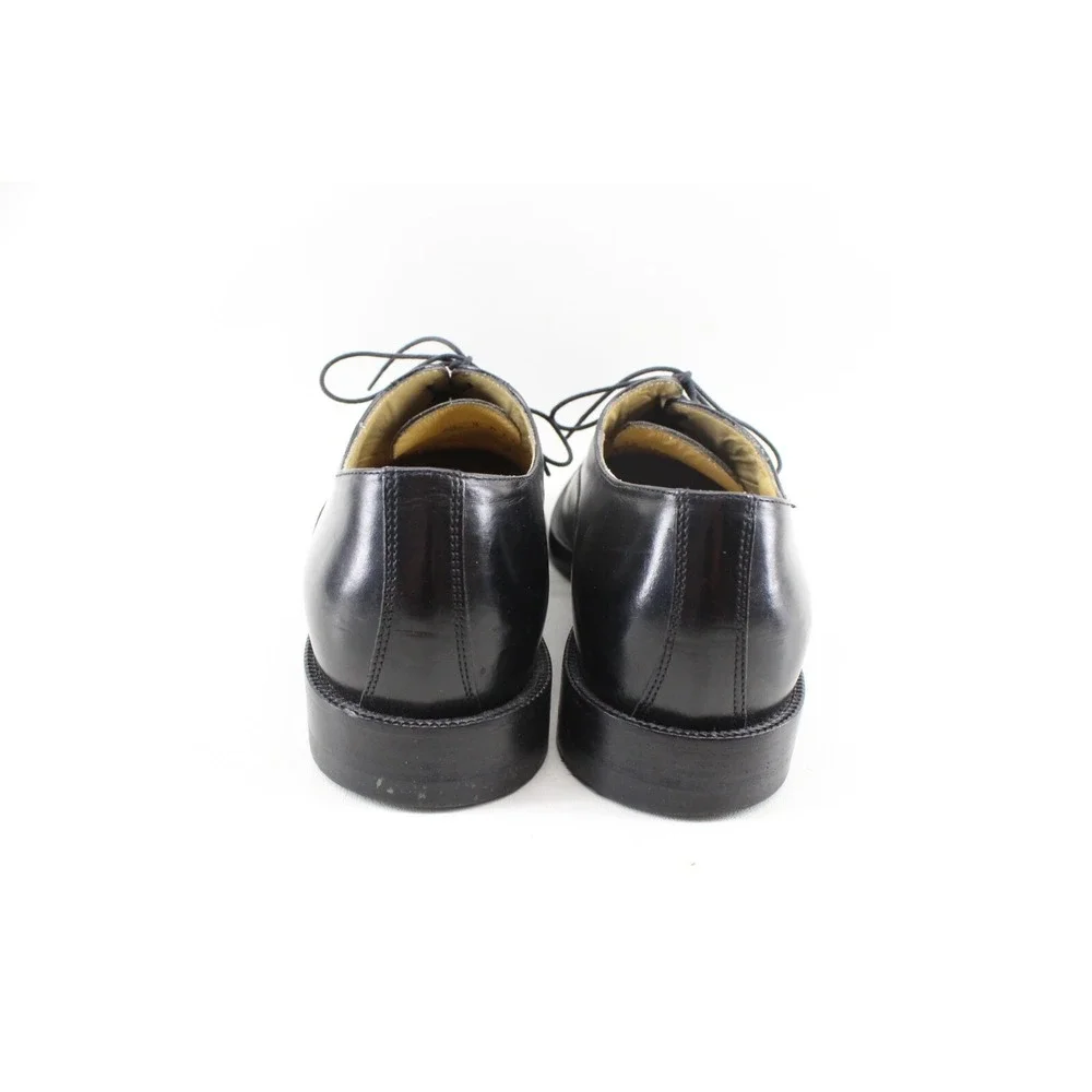 Johnson Murphy Signature Series Mens 8M Black Leather Lace up Dress Shoe Cap Toe